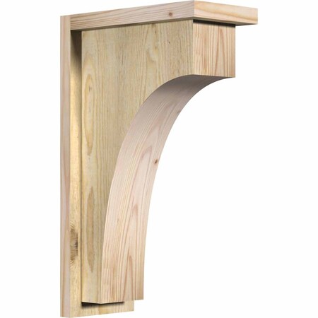 Ekena Millwork Huntington Rough Sawn Corbel w/Backplate, Douglas Fir, 6"W x 12"D x 20"H COR06X12X20HUN01RDF